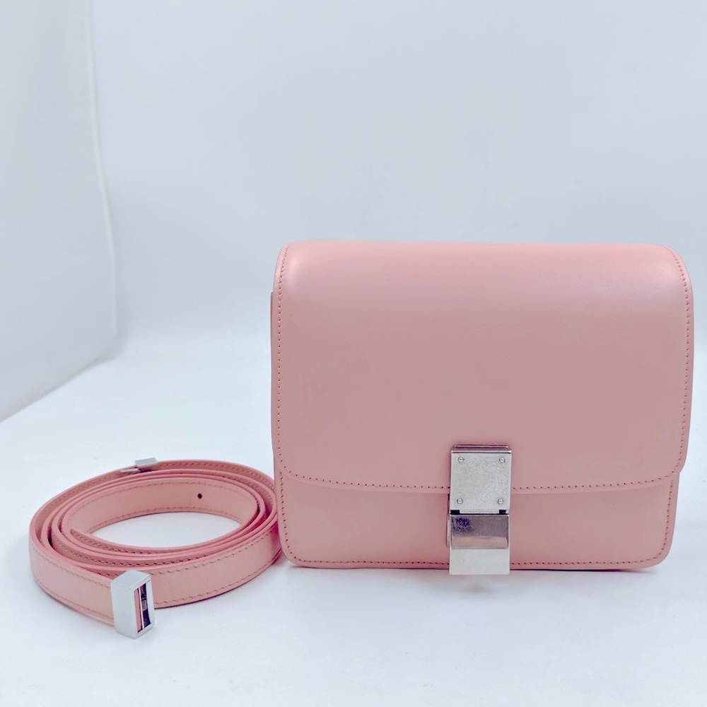 Authentic Celine box leather bag small